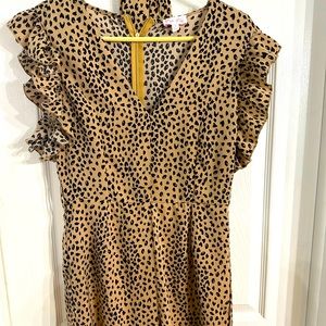 Cheetah print romper